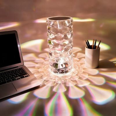 Creative Crystal LED Table Lamp Luxury Atmosphere Night Light Bedside Decorative Lamp for Bedroom Home Decor