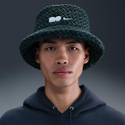 Nike Polyester Bucket Hats Unisex Seaweed Green/White M