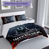 3pcs The W-Witcher 3 Wild Hunt GAME  pattern bedding set duvet cover set includes duvet cover &pillowcases, perfect all season bedroom decoration & gi