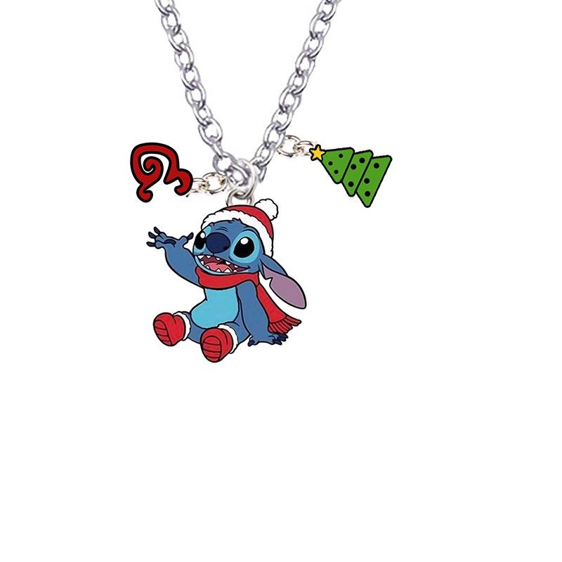 Cross-border New Christmas Pendant Cartoon Star Baby Stitch Necklace Anime Peripheral