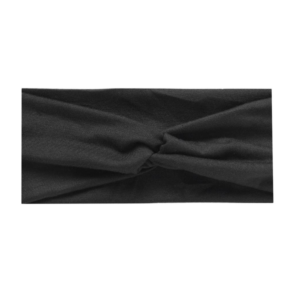 Faixa de Cabeça Larga Antiderrapante de Cor Sólida Estilo Boêmio Europeu para Yoga, Exercícios e Corrida Femininos