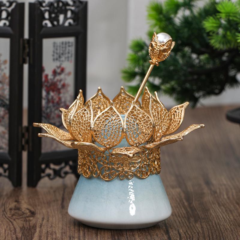 Lotus Hanfu Headdress: Ancient-Style Hair Crown & Xiuhe Accessories from Ming & Song Dynasties