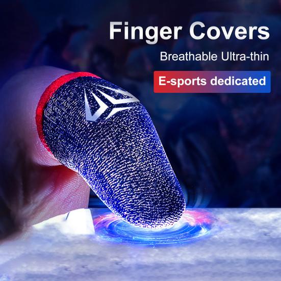 1 Pair Finger Breathable Ultra-thin Game Covers Universal Controller Fingertips Sleeves Thumb Gloves