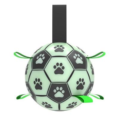 Yuyuraki Glow-in-the-dark Dog Soccer Ball Toy, 1 Small