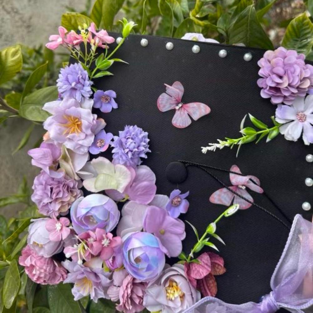 Master Academic Hat with Tassels Bachelor Trencher Cap Material Package Mortar Board  University