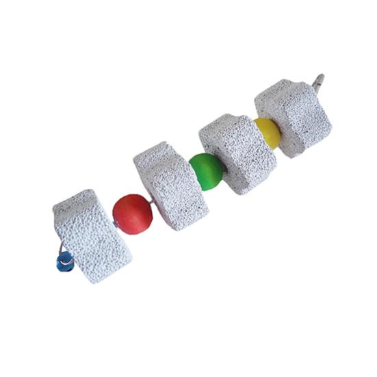 Vogel Zähne Schleifstein Aufgefädelt Vollwertiger Mineral Haustier Zahnreiniger für Hamster