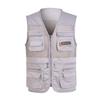 Casual Summer Sleeveless Fishing Vest Solid Color Plus Size Loose Waistcoat for Outdoor Classic Multi Pocket Photograph Vest