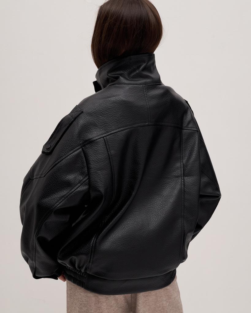 Women's Jacket H 1225 M Black Eco-leather