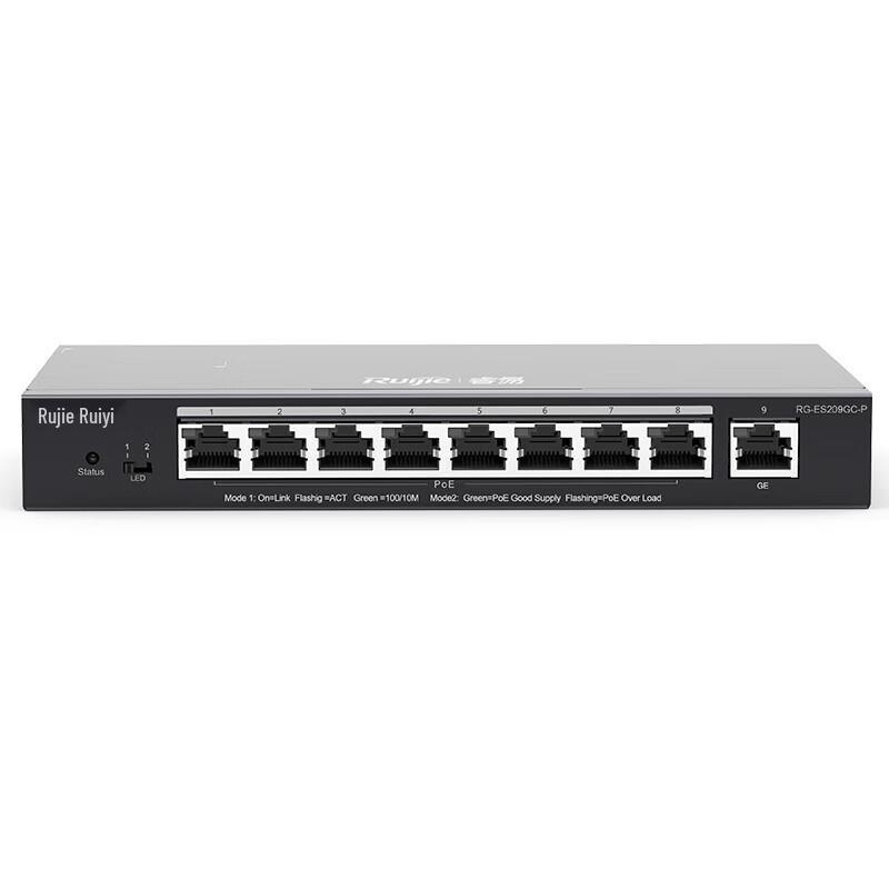 

Ruijie RG-ES209GC-P 8-Port Gigabit Layer 2 Managed PoE Switch