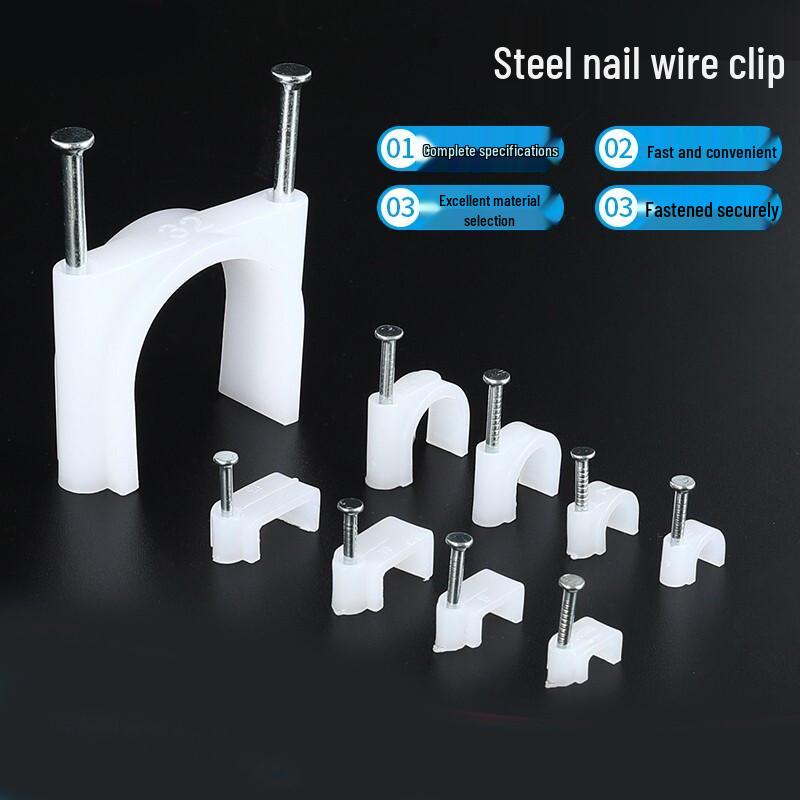JNL Steel Nail Cable Clips
