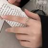 Leaf Women's Trendy Korean-Style Light Luxury Open Ring - Cold Tone Fashionable Index Finger Accessory