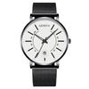 Fashion Business Watch Web Strap Men's Watch Stainless Steel watch Quartz watch New creative calendar watch