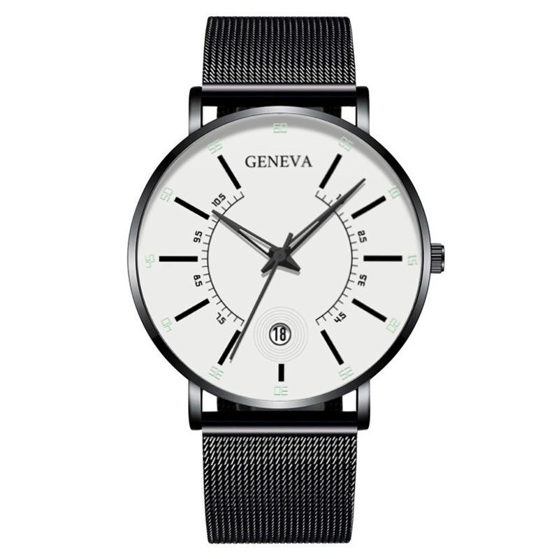Fashion Business Watch Web Strap Men's Watch Stainless Steel watch Quartz watch New creative calendar watch