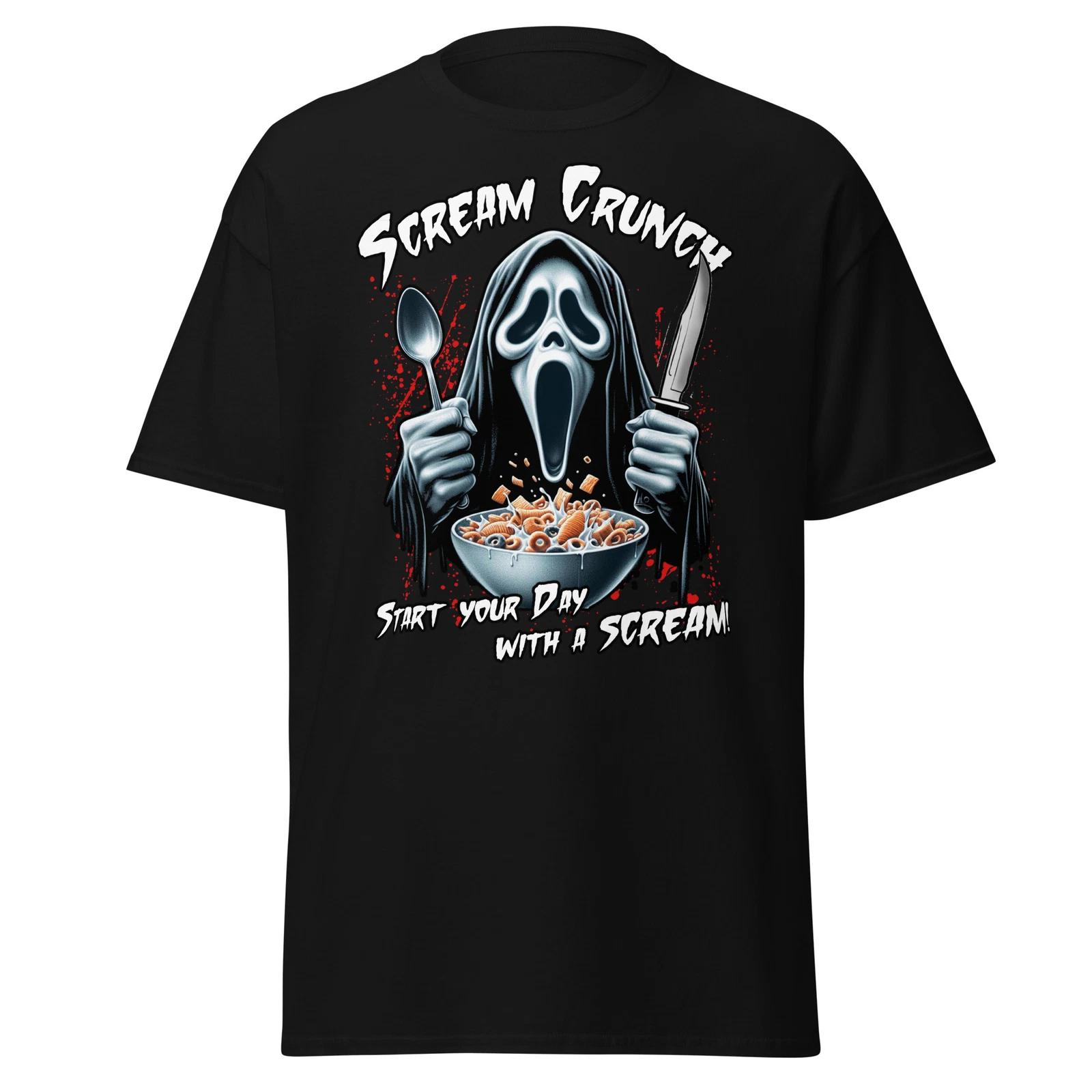Men s and Women s T-shirts Ghostly Goodness: Scream Crunch Ghostface Cereal T-Shirt XXXL