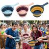 Creative Collapsible Bath Scoop Long Handle Kitchen Water Ladle Folding Water Scoop  Water Park