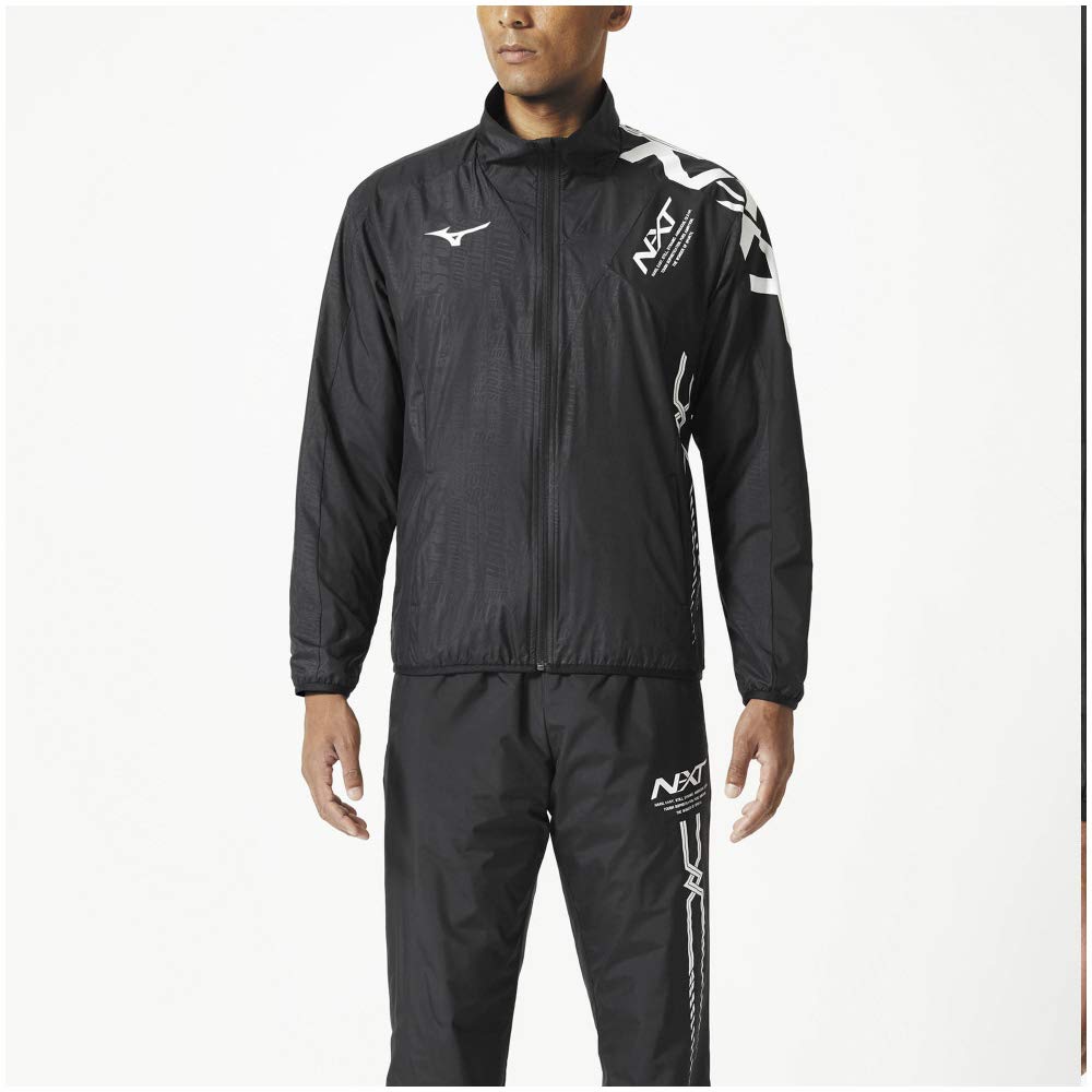 Training Wear Breath Thermo Warmer Shirt 32JE8540 Black x White Japan M to Japanese size [Mizuno] N-XT (equivalent M)