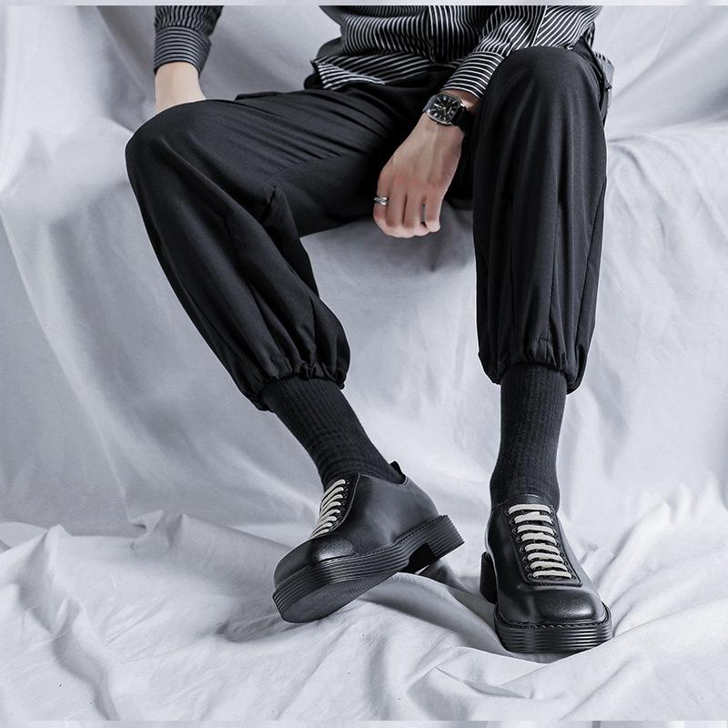 Autumn Fashion Casual Small Leather Shoes Men's Korean Edition British Suit Business Men's Shoes New Hong Kong Style Shoes 2019-R
