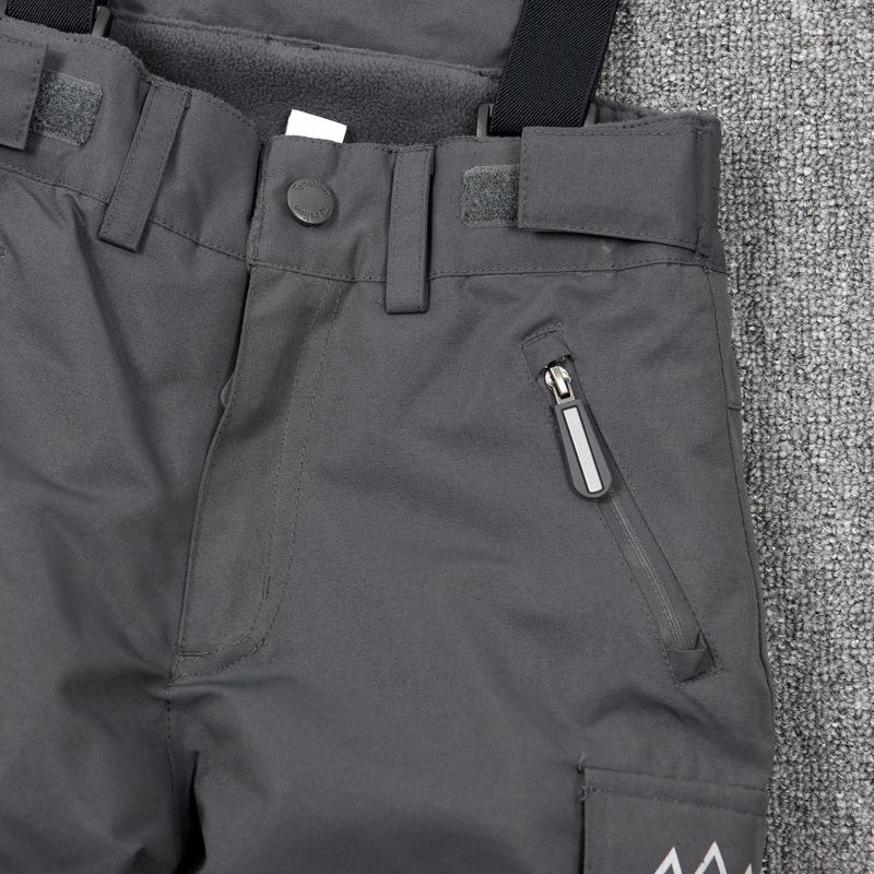 2025 Kids Ski Pants - Waterproof, Windproof, Warm Cotton Overalls with Straps for Outdoor Sports