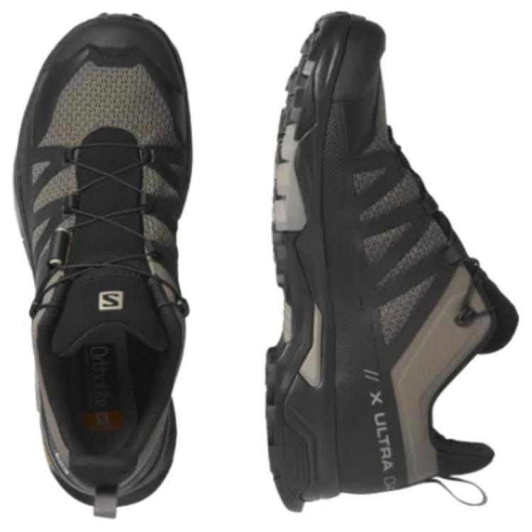 SALOMON X Ultra 4 Cushioning Slip Resistant Abrasion Resistant Waterproof Low Top Outdoor Shoes Men's Black Umber L41385900