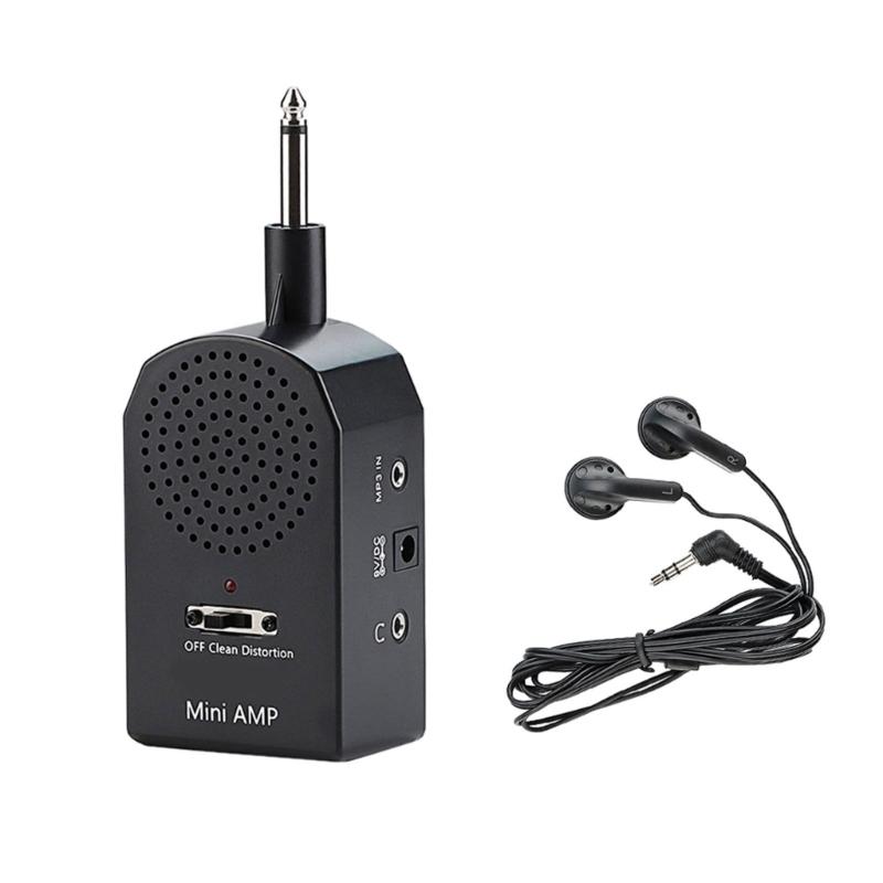 Large Volumes Small Electric Guitar Practice Amp Input 3.5mm with Earphone for Electric Guitar Clean & Distortion Effects 1