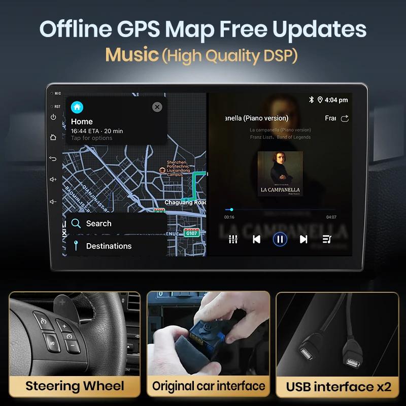 Junsun Wireless CarPlay Android Auto Car Radio for Mitsubishi ASX 1 2010 - 2016 2 DIN Multimedia Stereo with Built-in Cooling Fan GPS Navigation SW