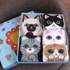Animal Cotton Socks Women Autumn Winter Cute Cartoon Cat Dog Parttern Mid Tube Sock Kawaii Female Girl Funny Floor Sleep Socks