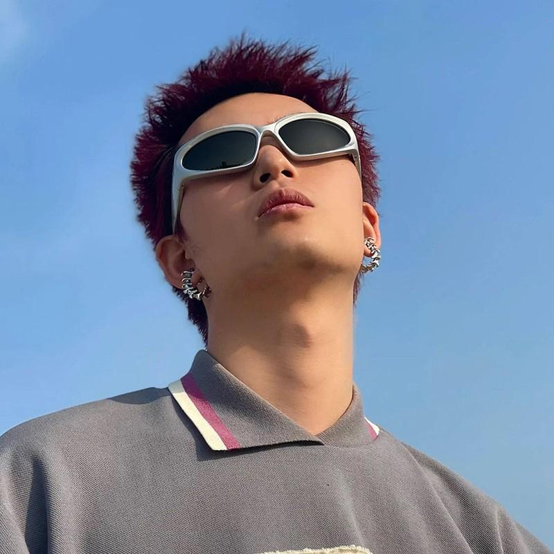 Y2K Sports Punk Sunglasses Women Men Square Vintage Shades Trendy Goggle Sun Glasses  Eyewear