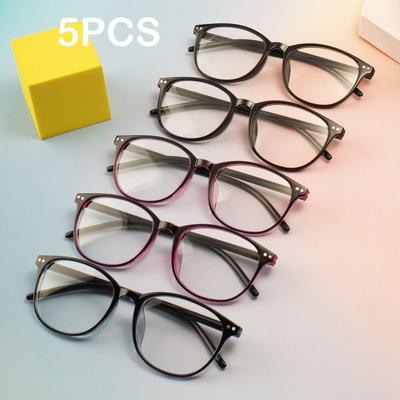 5 Stück Lesebrille Leicht Anti-Augenbelastung Mode Computer Altersweitsichtbrille Für Damen Herren