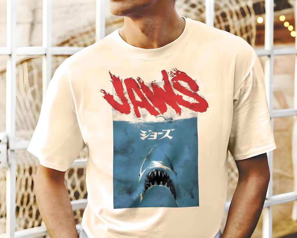 Jaws V8 T-Shirt Vintage 8 Colors Men's T-Shirt DTG Digital Print SIZES S M L XL 2XL 3XL 4XL 5XL