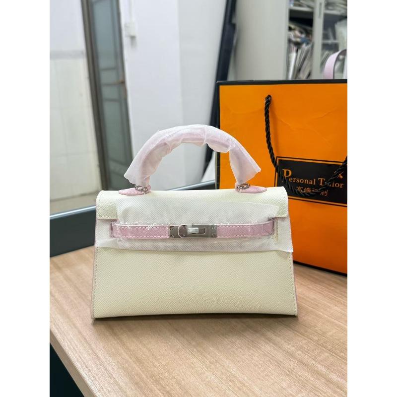 New trendy second-generation mini Kelly bag shoulder messenger bag niche contrasting handbag