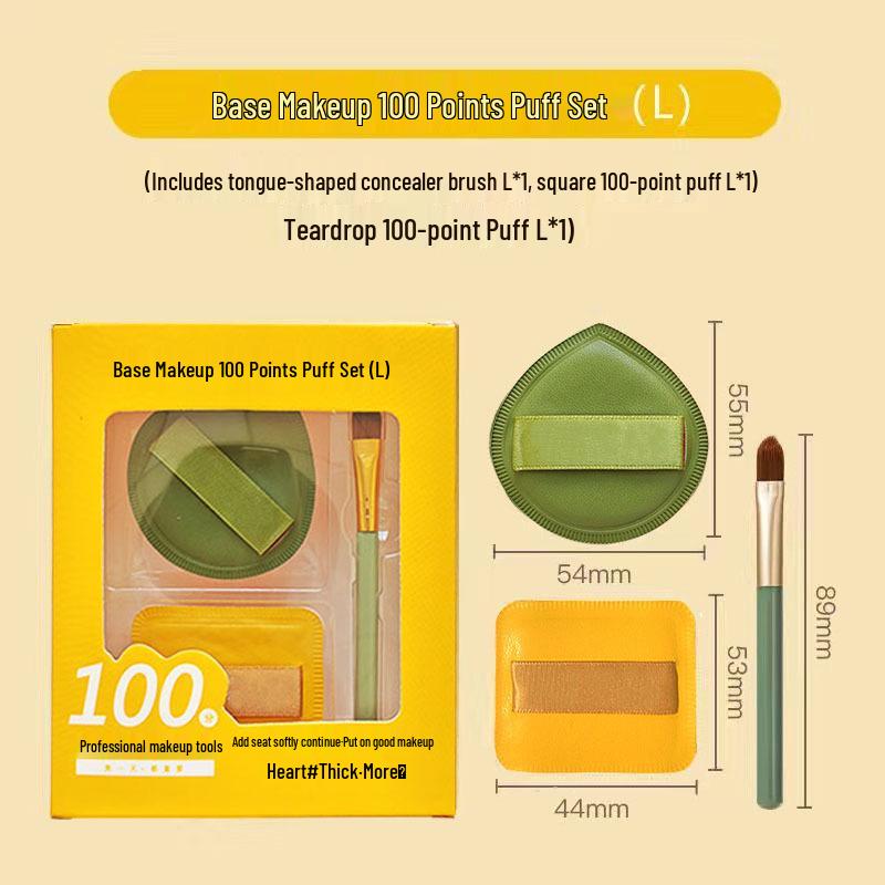 100% Cotton Marshmallow Cushion Puff - XL Makeup Blender for Wet & Dry Use