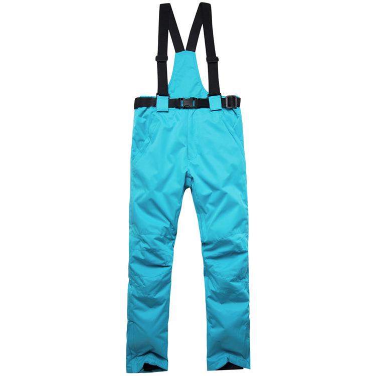 Unisex Winter Ski Bibs: Warm, Thickened Cotton Pants for Outdoor Couples