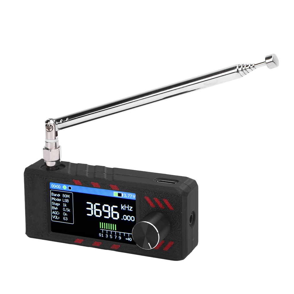 Mini Radio Receiver 1.9 Inch Color Screen Full Band Receiver Support FM AM LSB USB Mode