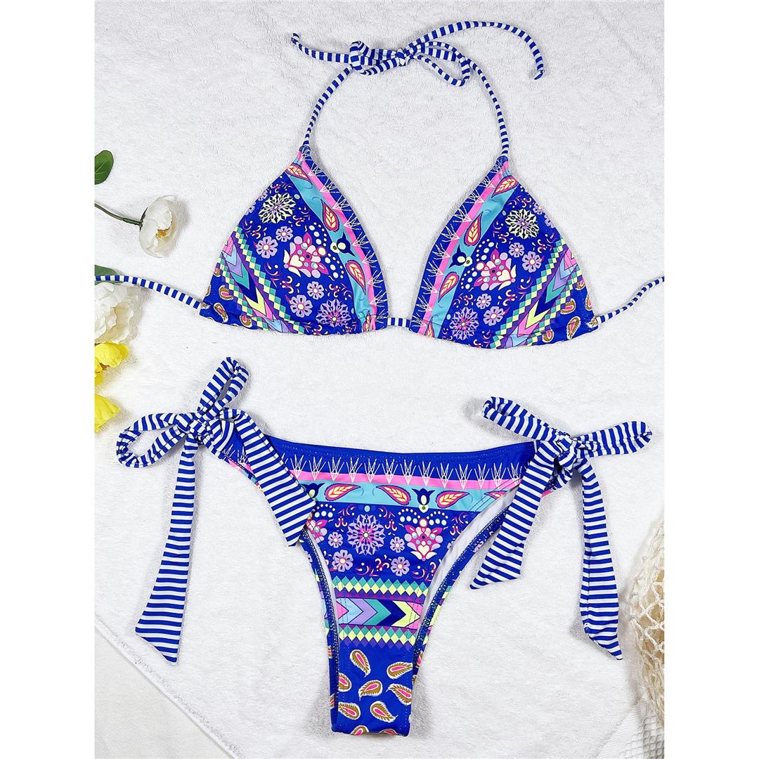 

Сексуальное бразильское бикини с принтом на бретельках, женские купальники, женский купальник, комплект бикини из двух частей, купальный костюм, купальный костюм для леди M синий