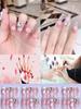 Handmade Cute Cartoon Bunny Pink Camellia Nail Art Creative Pet For Women Xs S M L Cream Hug Bunny Medium Wearable Style