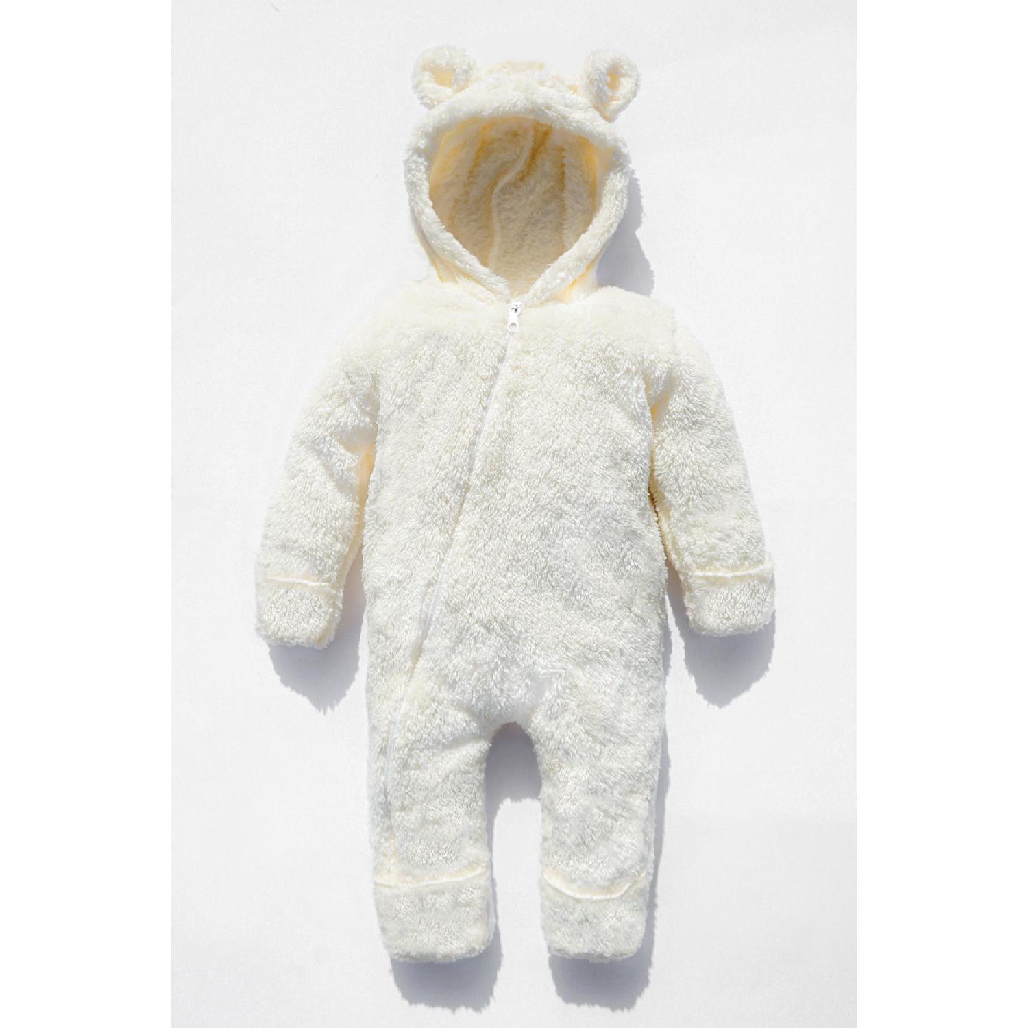

Baby Boy Girl Plush Zippered Long Sleeve Winter Jumpsuit 3 Ay вершковий