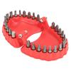 Denture Drill Bit Holder Denture Screwdriver Organizer 3D Sculpture Desk Decor 28 Holes Red With Bits