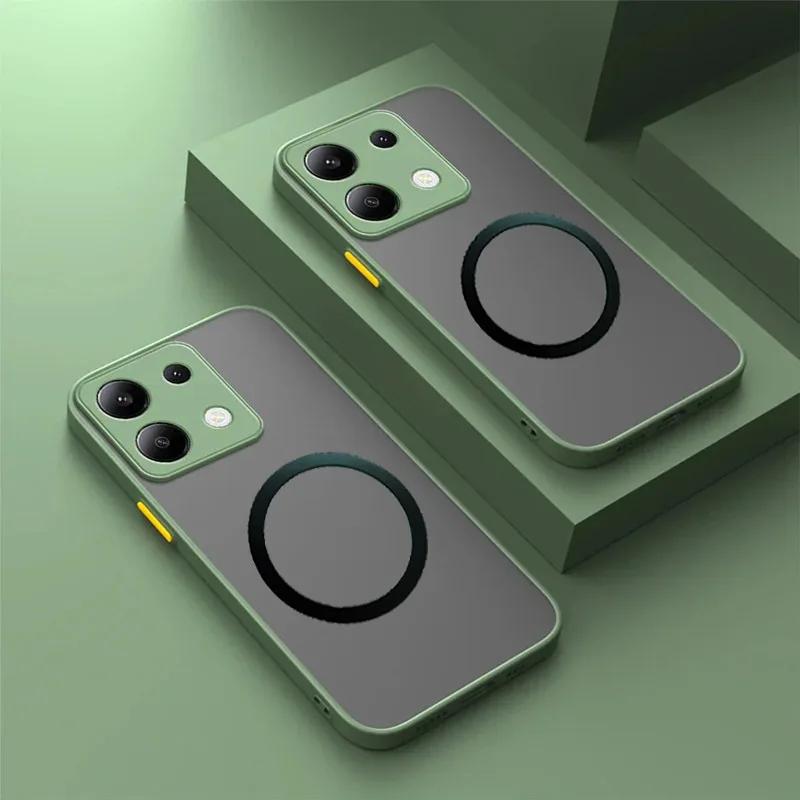 Wireless Magnet Cover For Magsafe Case for Xiaomi 14T 15 Poco M6 Pro 4G matte Camera Protect cover for poco F6 F5 x6 pro