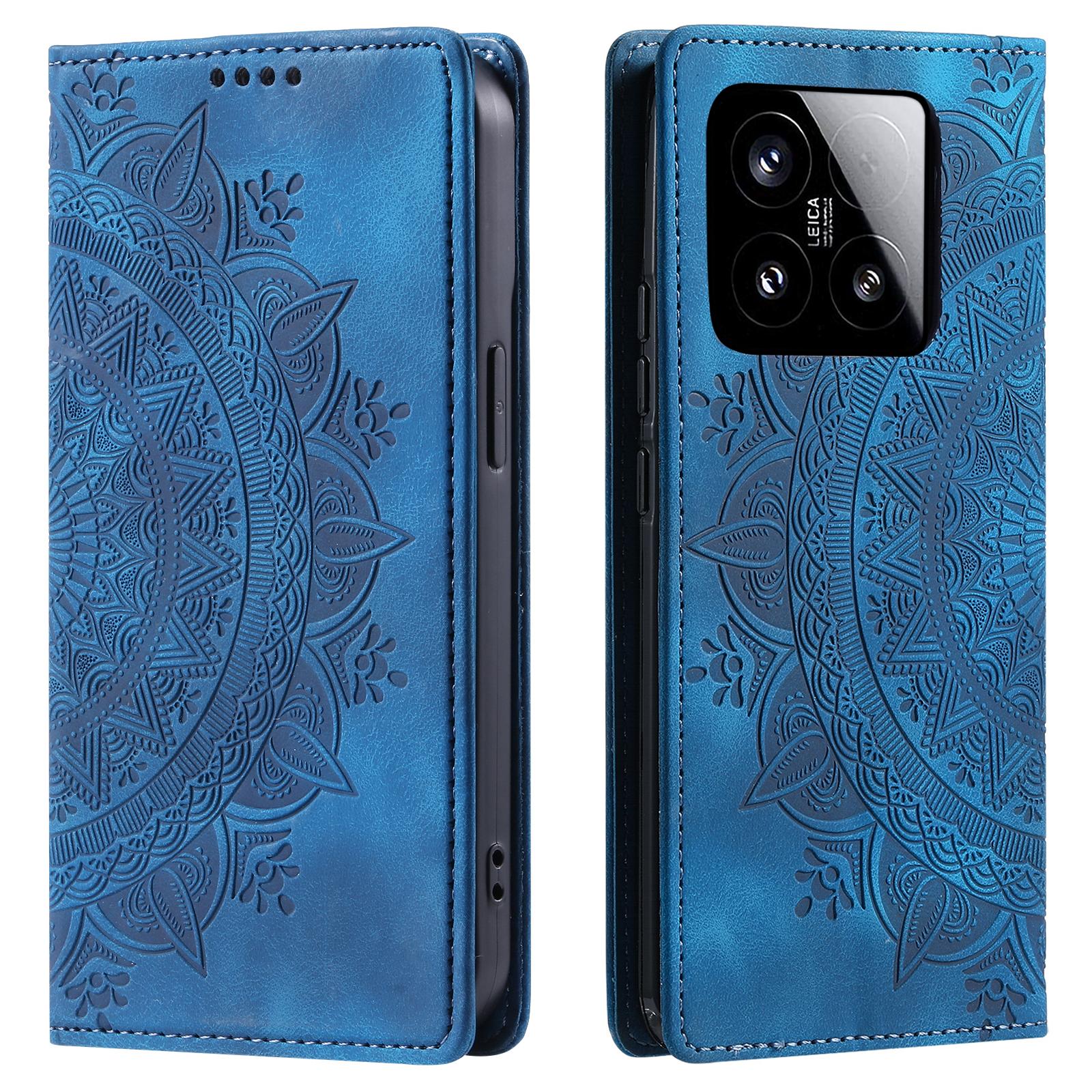 Style 010 For Xiaomi 15 Case Mandala Pattern Magnetic Closing Leather Phone Cover A