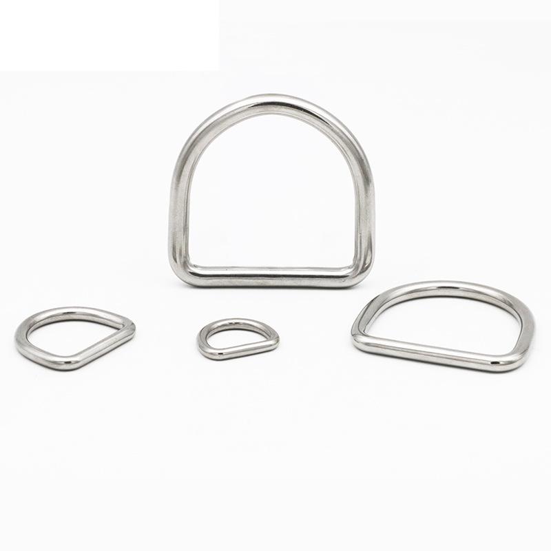 304 Stainless Steel D-Ring for Surfboard & Diving Accessories - Seamless Semicircle Inflatable Boat Buckle