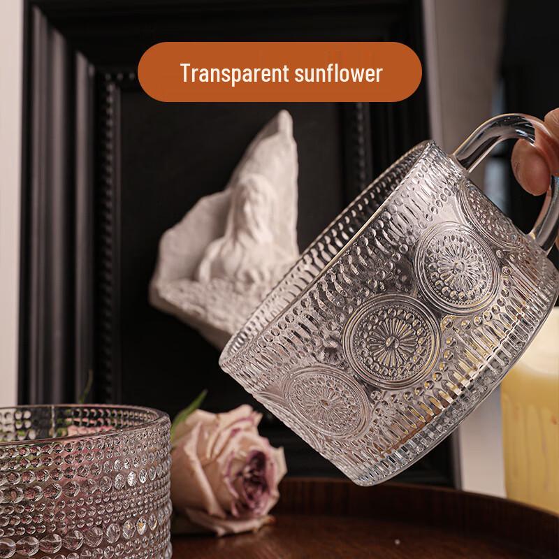 Glass Mug with Handle and Lid