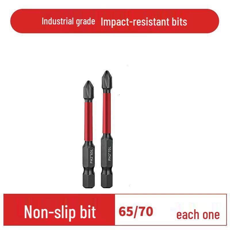 Tungsten Steel Non-Slip Magnetic Phillips Screwdriver Bits - Impact-Resistant and Super Hard for Electric Drills