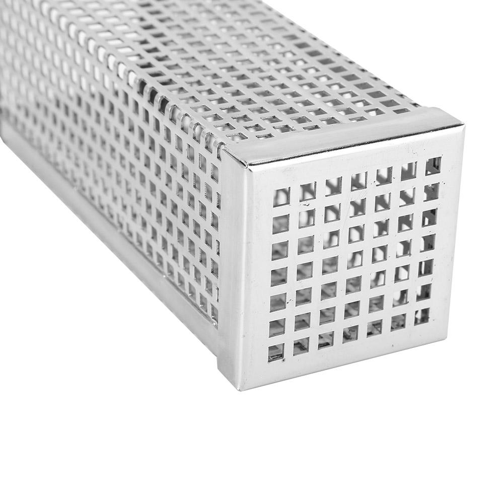 304 Stainless Steel Square BBQ Grill Smoker Tube Tools Outdoor Barbecue Accessory 6in