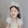 Flowing Girls Head Gauze Mesh Bridal Tulle Fashion Bow Veil Hair Hoop  Hair Accessories