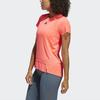 Adidas Training HEAT.RDY Moisture-Wicking Breathable Mesh Panels Round Neck Short Sleeve Training T-Shirt Women Signal Pink GL6923