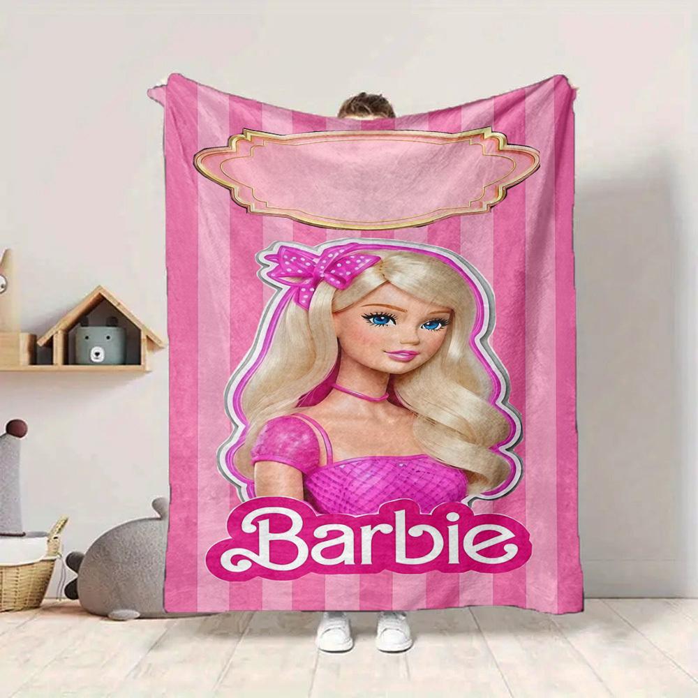1pc Barbie Doll Blanket Polyester Fiber, All Season Comfort for Sofa, Bed, Office, Car, Camping Ideal Home Decor & Gift, Office Comfort