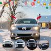 Christmas Car Decoration Plush Car Christmas Decorations Antlers Fun Smile Face Ornaments Decor Accessories for Fridge Window