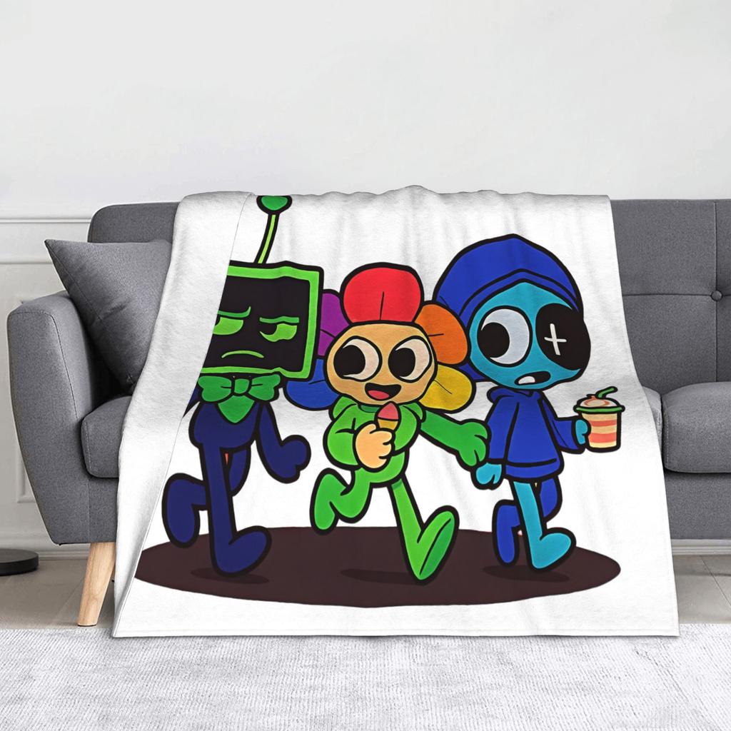 Dandys World Cartoon Fuzzy Blanket Horror Game Awesome Throw Blankets for  Sofa Bedding Lounge 150*125cm Quilt