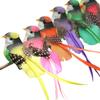 1Pc Swallow Tail Bird Clip Handmade Simulation Artificial Bird with Plant Decoration Handicraft Ornament for Home Decor