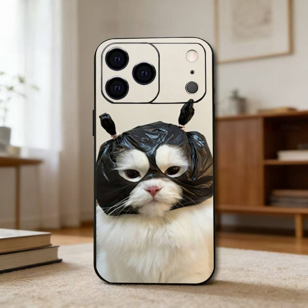 

F-Funny C-Cat C-Cute Phone Case Silicone Soft For IPhone 17 16 15 14 13 12 11 X XR Plus Pro Max Plus iPhone13PROMAX